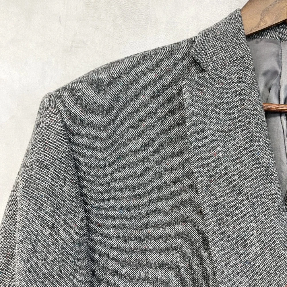 Ralph Lauren Blazer Mens 58L Wool Tweed Elbow Patches Academia Minimal Preppy